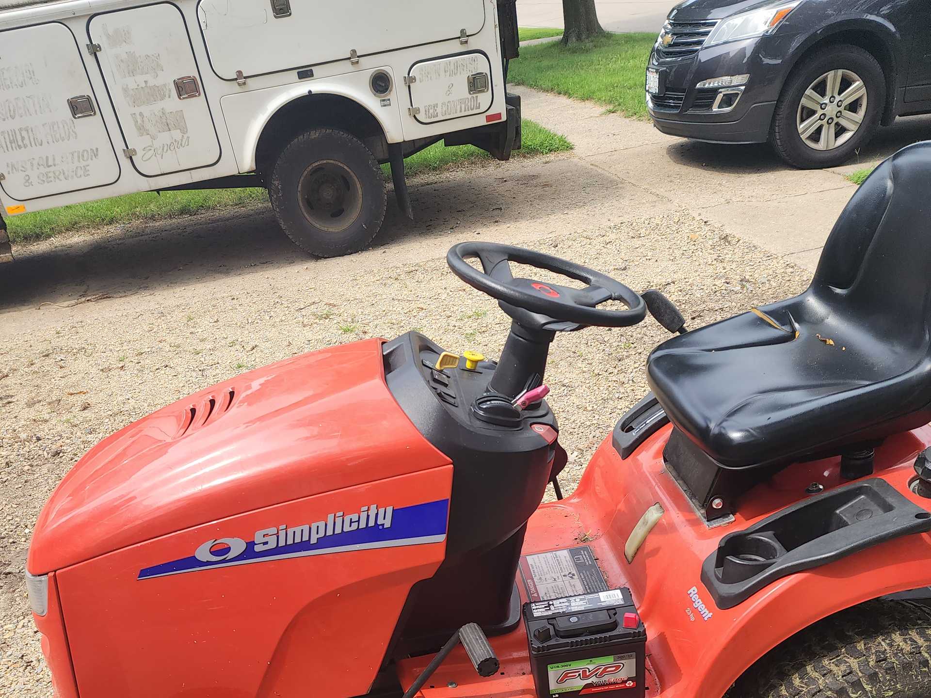 Basic Riding Lawn Mower With Wagon + Plow - Image 2