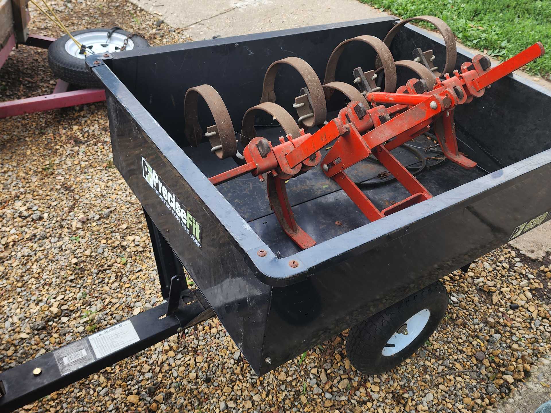 Basic Riding Lawn Mower With Wagon + Plow - Image 10